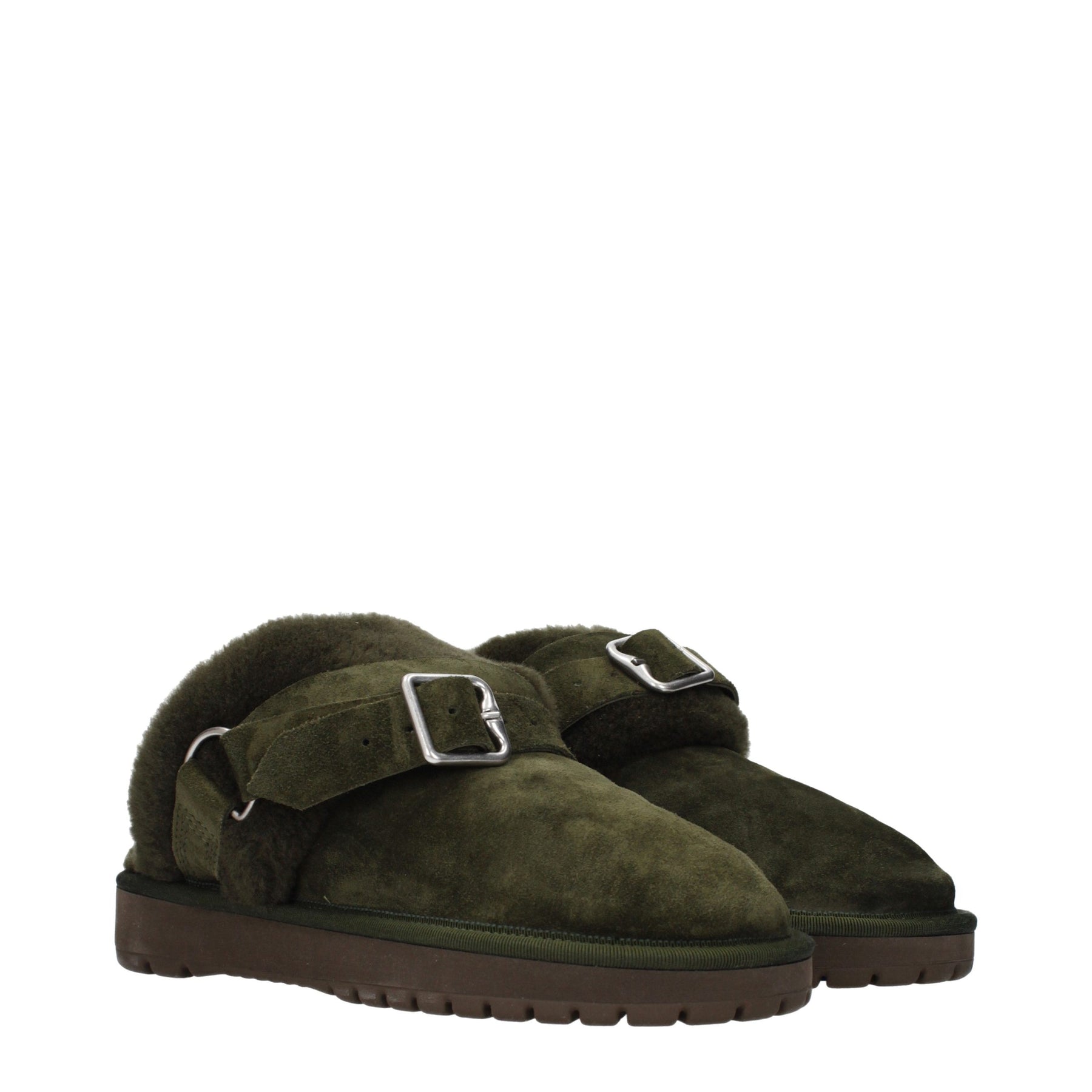 Burberry Green Leather Slippers | Regal Royce
