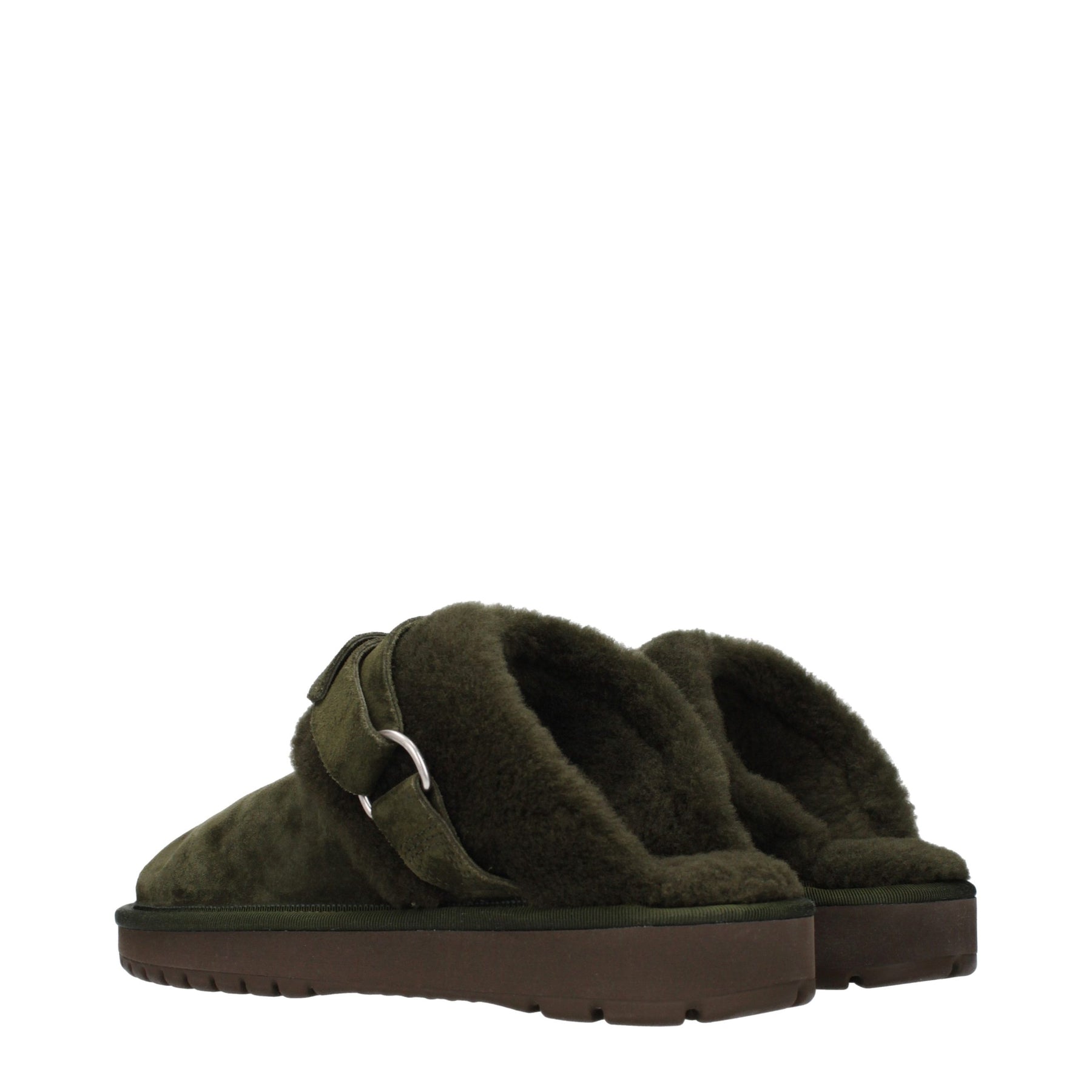 Burberry Green Leather Slippers | Regal Royce