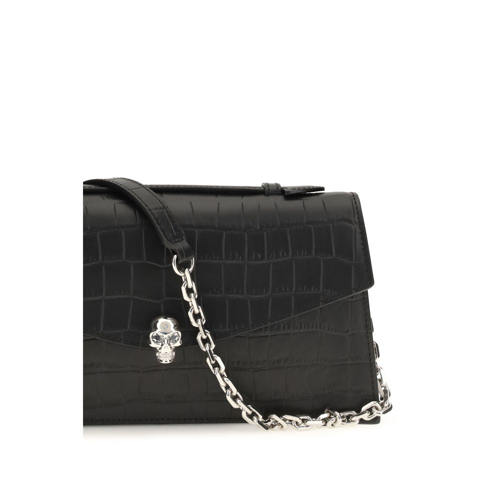 Alexander McQueen Black Calf Leather Bos Taurus Shoulder Bag | Regal Royce