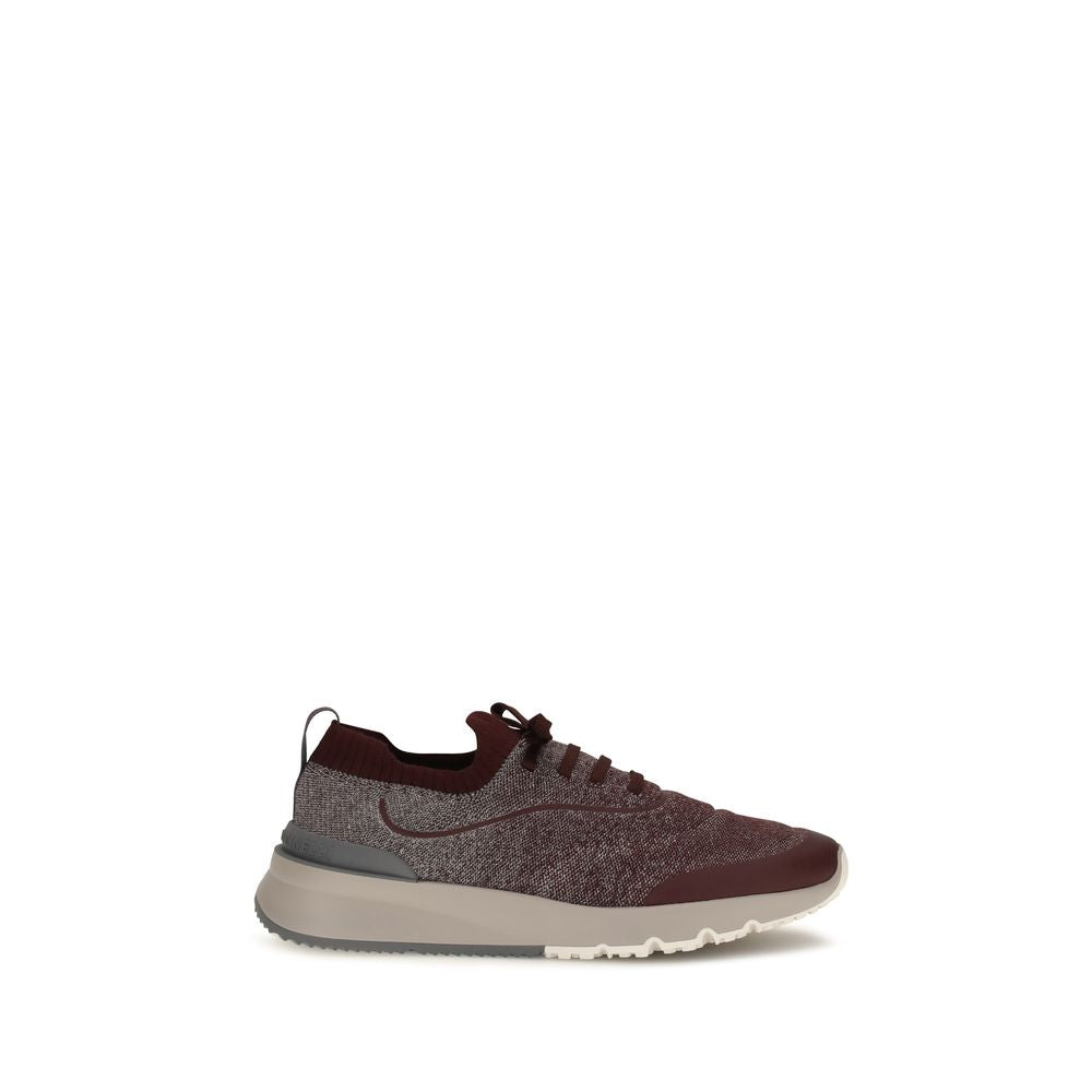 Brunello Cucinelli Bordeaux Cotton Athletic Sneakers | Regal Royce
