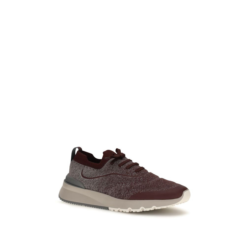 Brunello Cucinelli Bordeaux Cotton Athletic Sneakers | Regal Royce