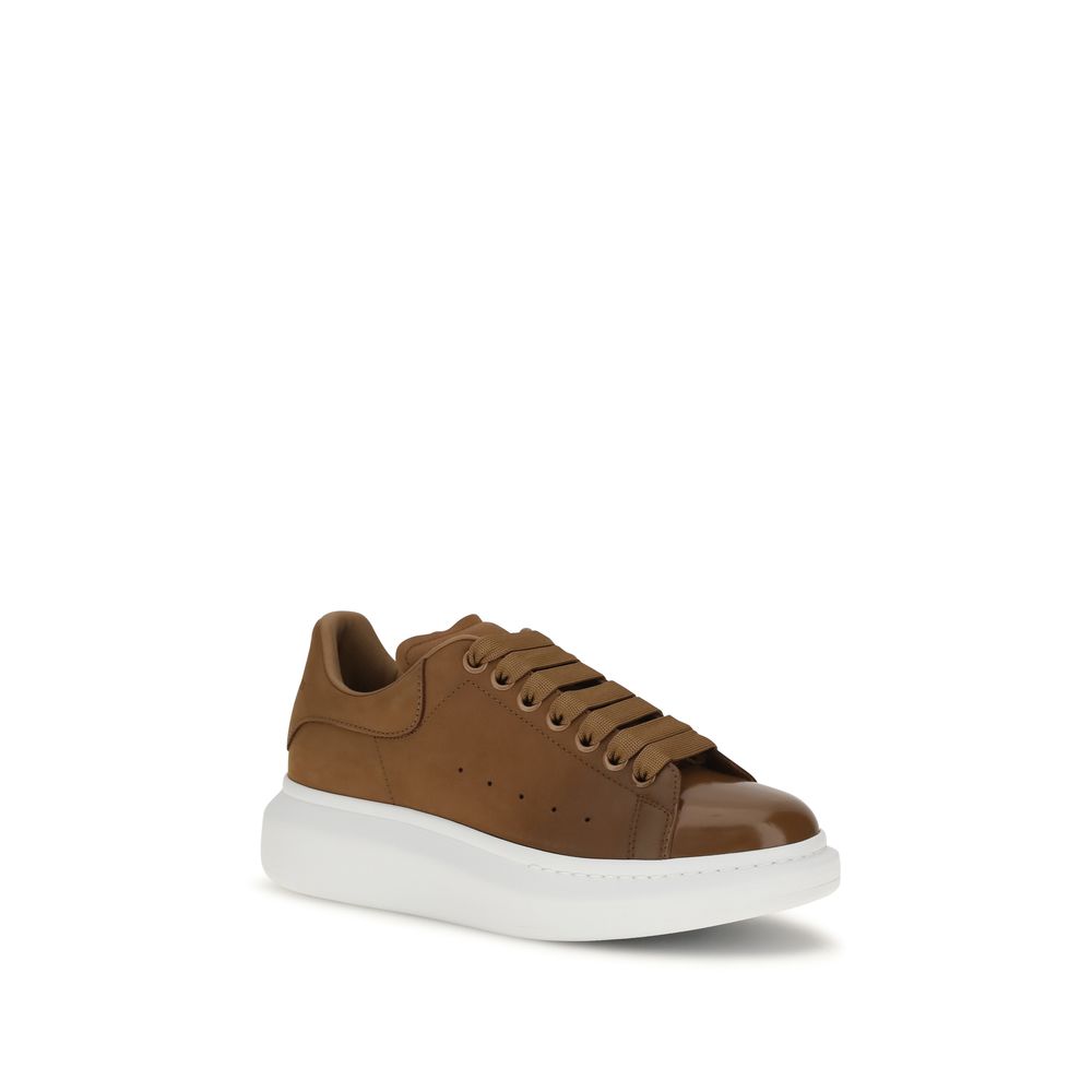 Alexander McQueen Brown Calf Leather Bos Taurus Chunky Sneakers | Regal Royce