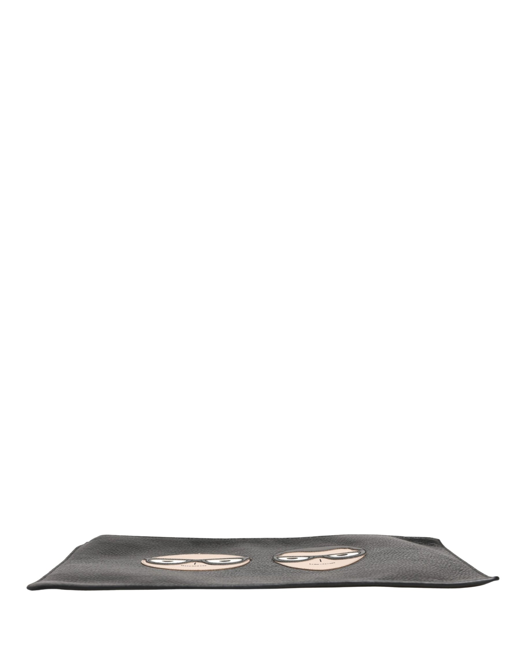 Dolce & Gabbana Black #DGFamily Embellished Leather Clutch Borse Bag | Regal Royce