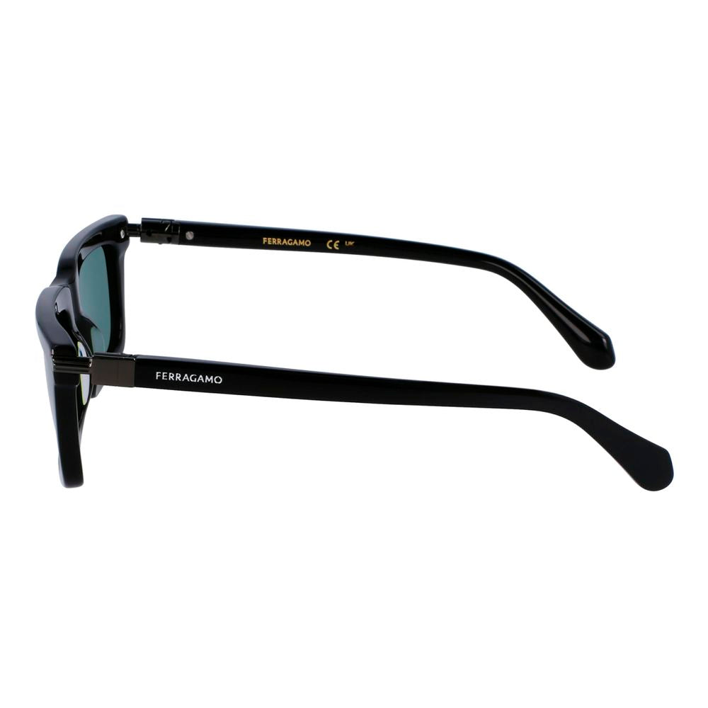 Ferragamo Black Acetate Sunglasses