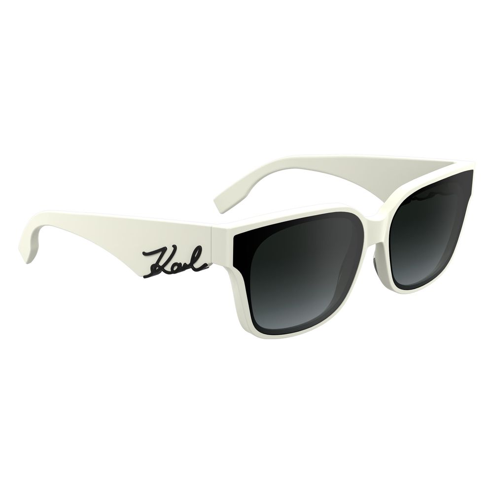 Karl Lagerfeld White Acetate Sunglasses | Regal Royce