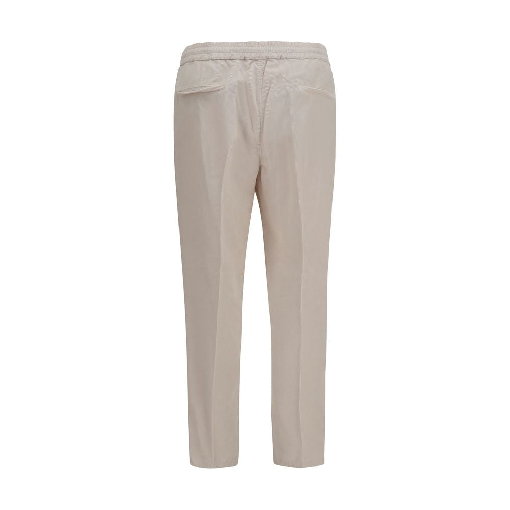 Brunello Cucinelli Beige Cotton Casual Pants | Regal Royce