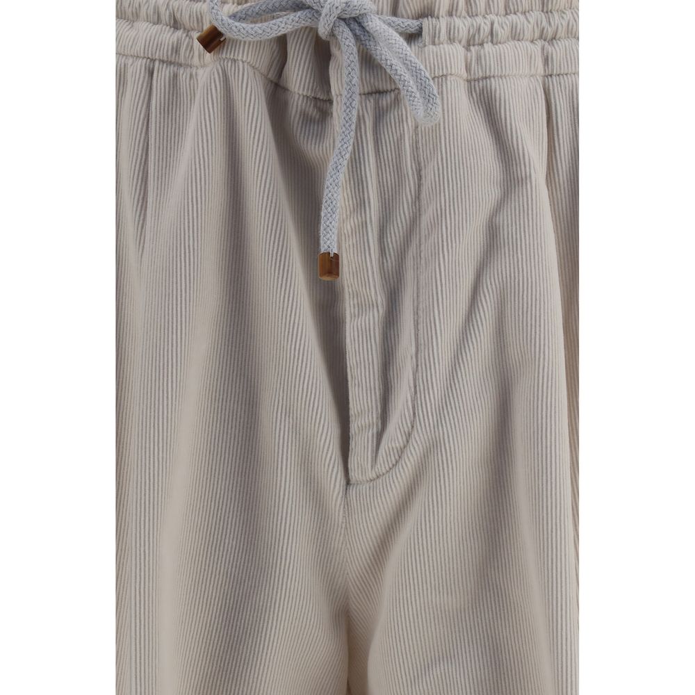 Brunello Cucinelli Beige Cotton Casual Pants | Regal Royce