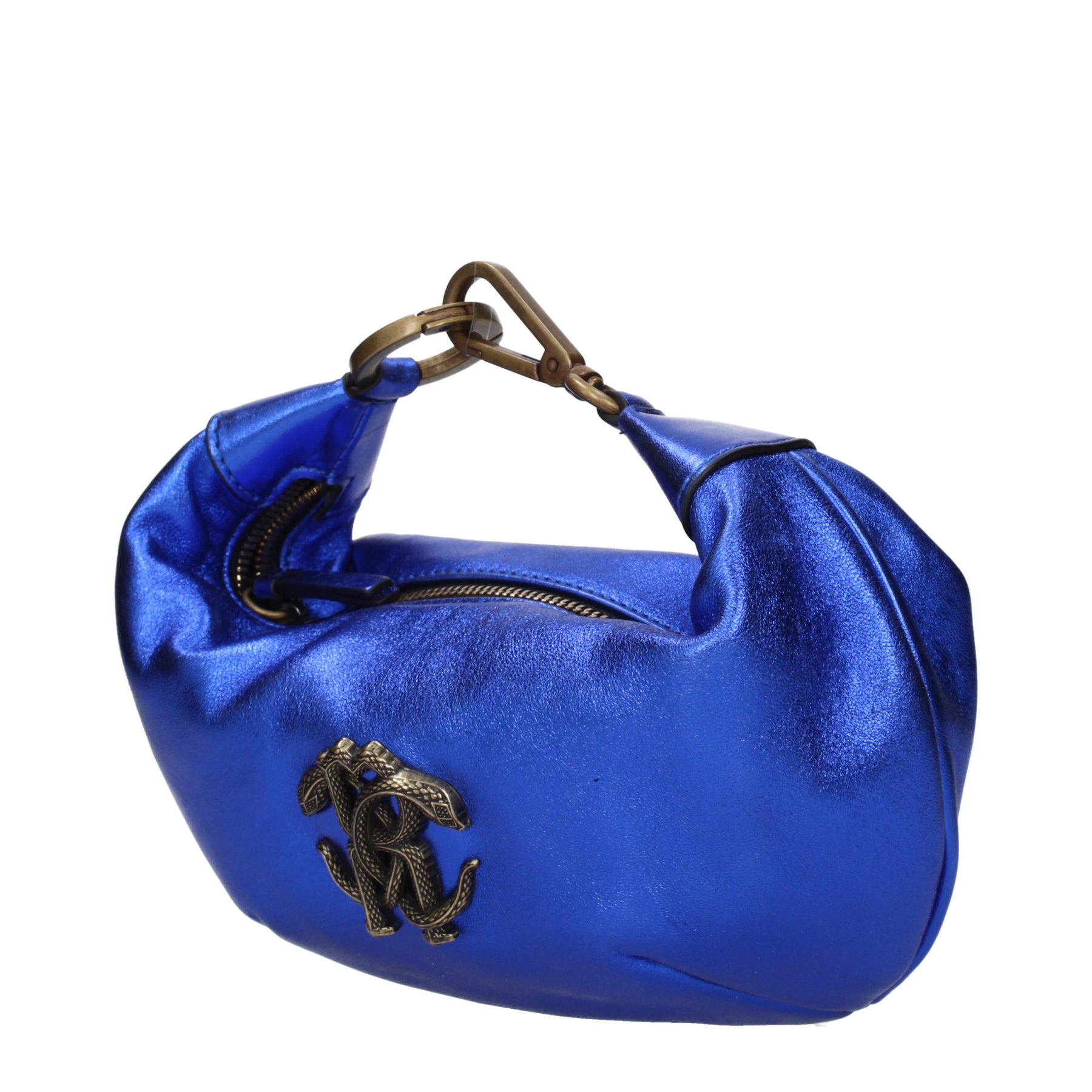 Roberto Cavalli Blue Leather Handbag | Regal Royce