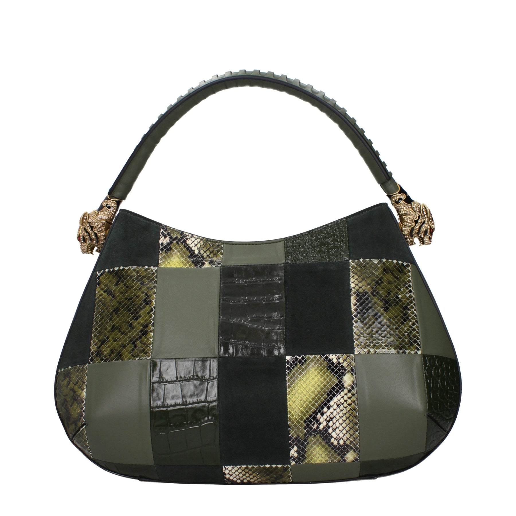 Roberto Cavalli Green Leather Handbag | Regal Royce
