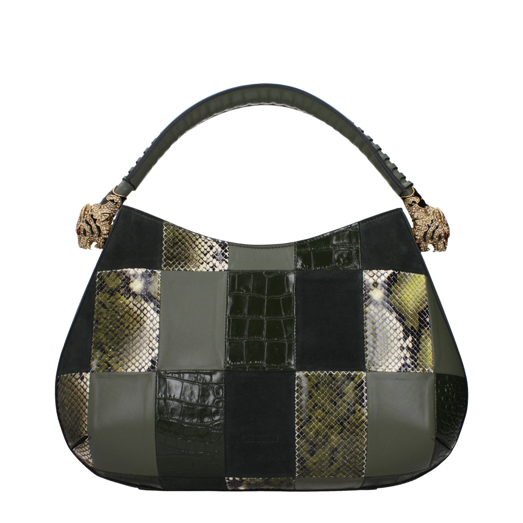 Roberto Cavalli Green Leather Handbag | Regal Royce