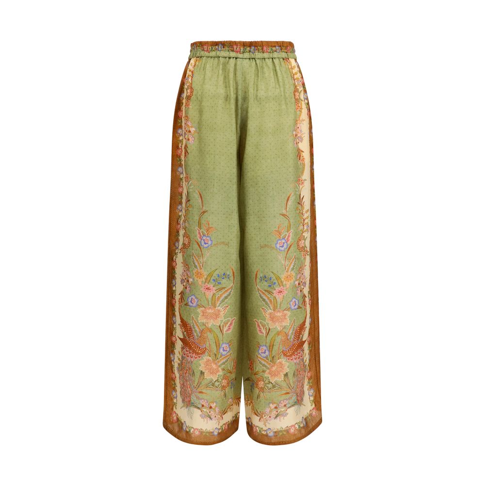 Zimmermann Multicolor Silk Casual Pants | Regal Royce