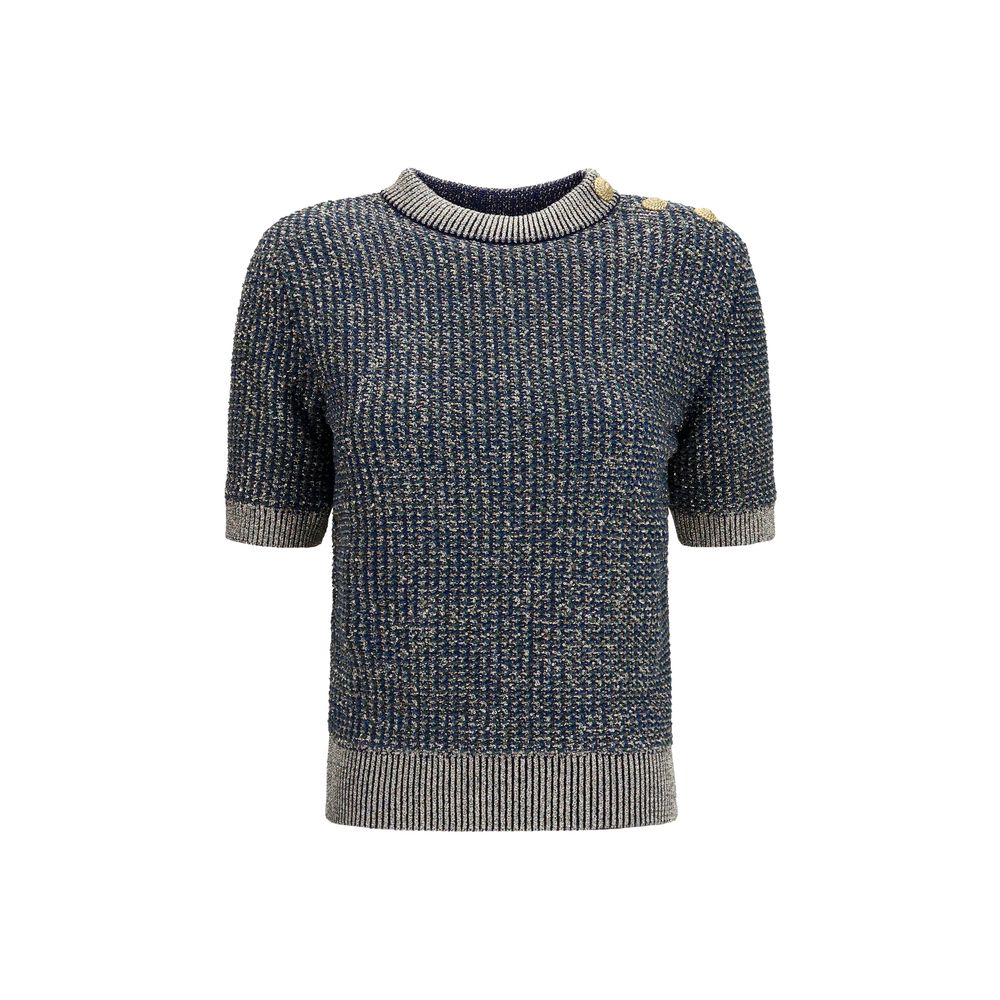 Balmain Blue Polyamide Sweatshirt | Regal Royce