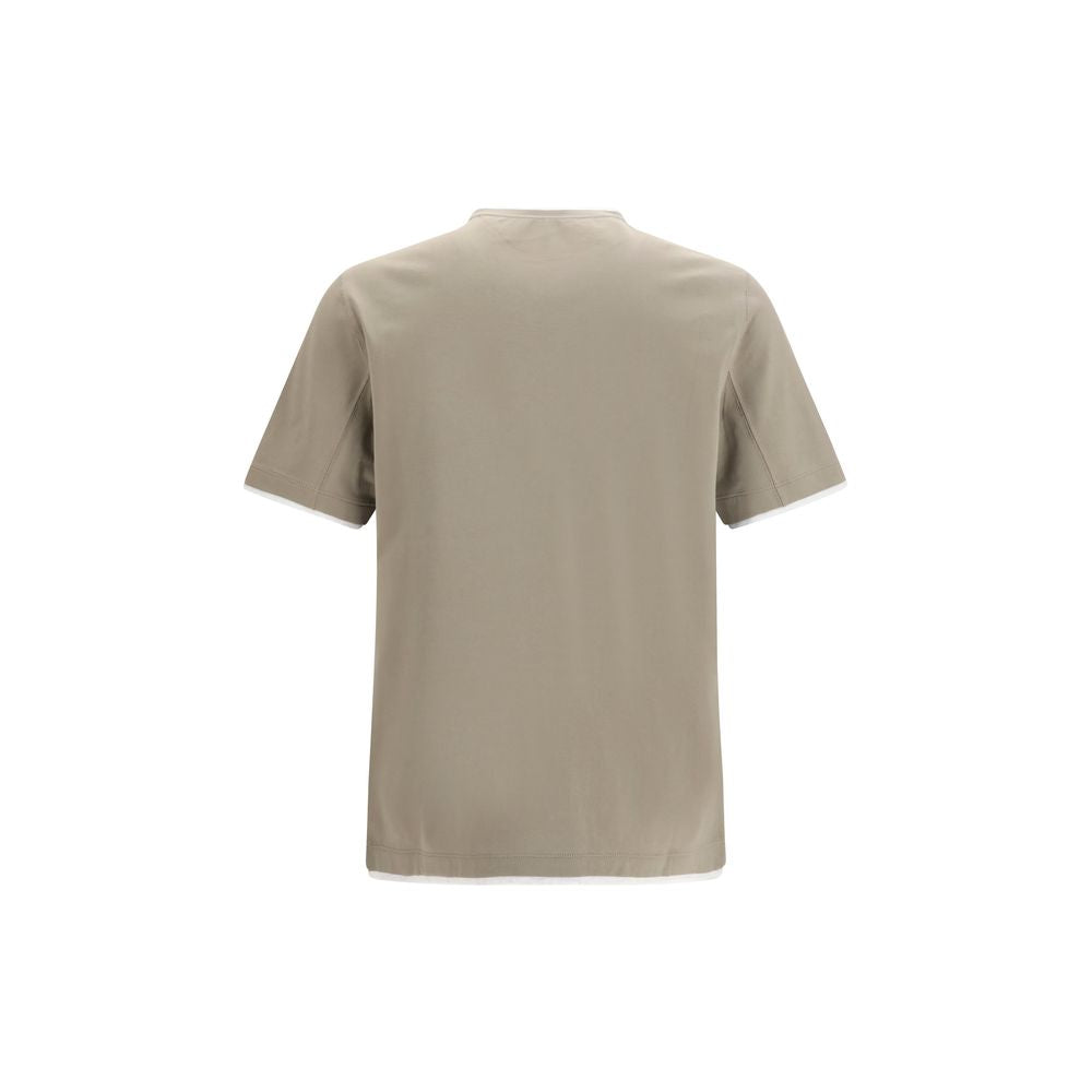 Brunello Cucinelli Bicolor Cotton T-Shirt | Regal Royce