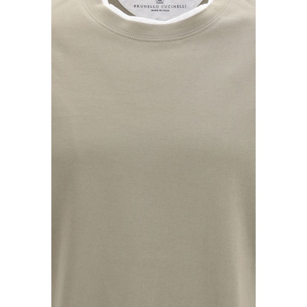 Brunello Cucinelli Bicolor Cotton T-Shirt | Regal Royce