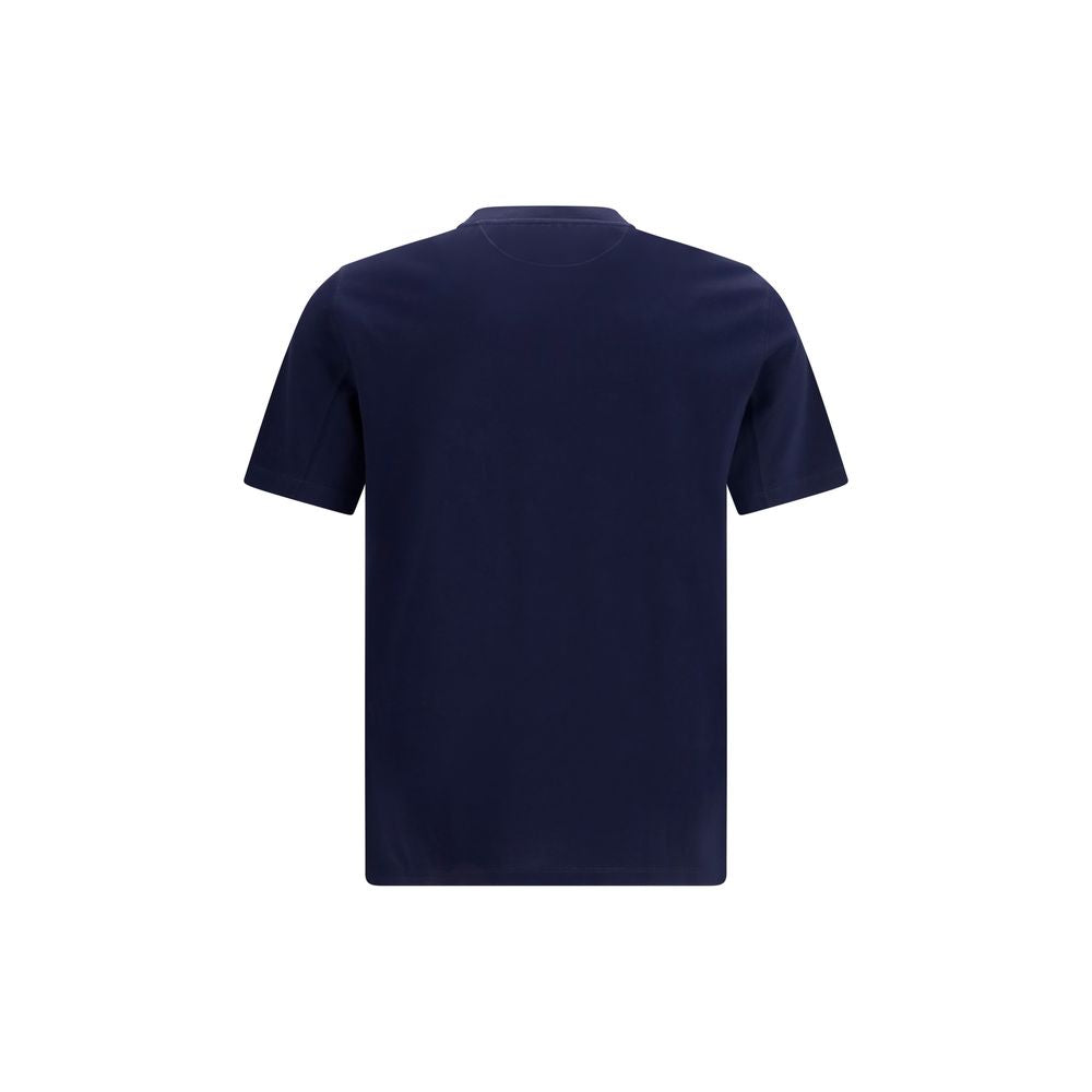 Brunello Cucinelli Blue Cotton T-Shirt | Regal Royce