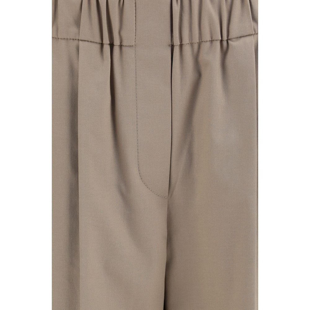 Brunello Cucinelli Beige Cotton Casual Pants | Regal Royce