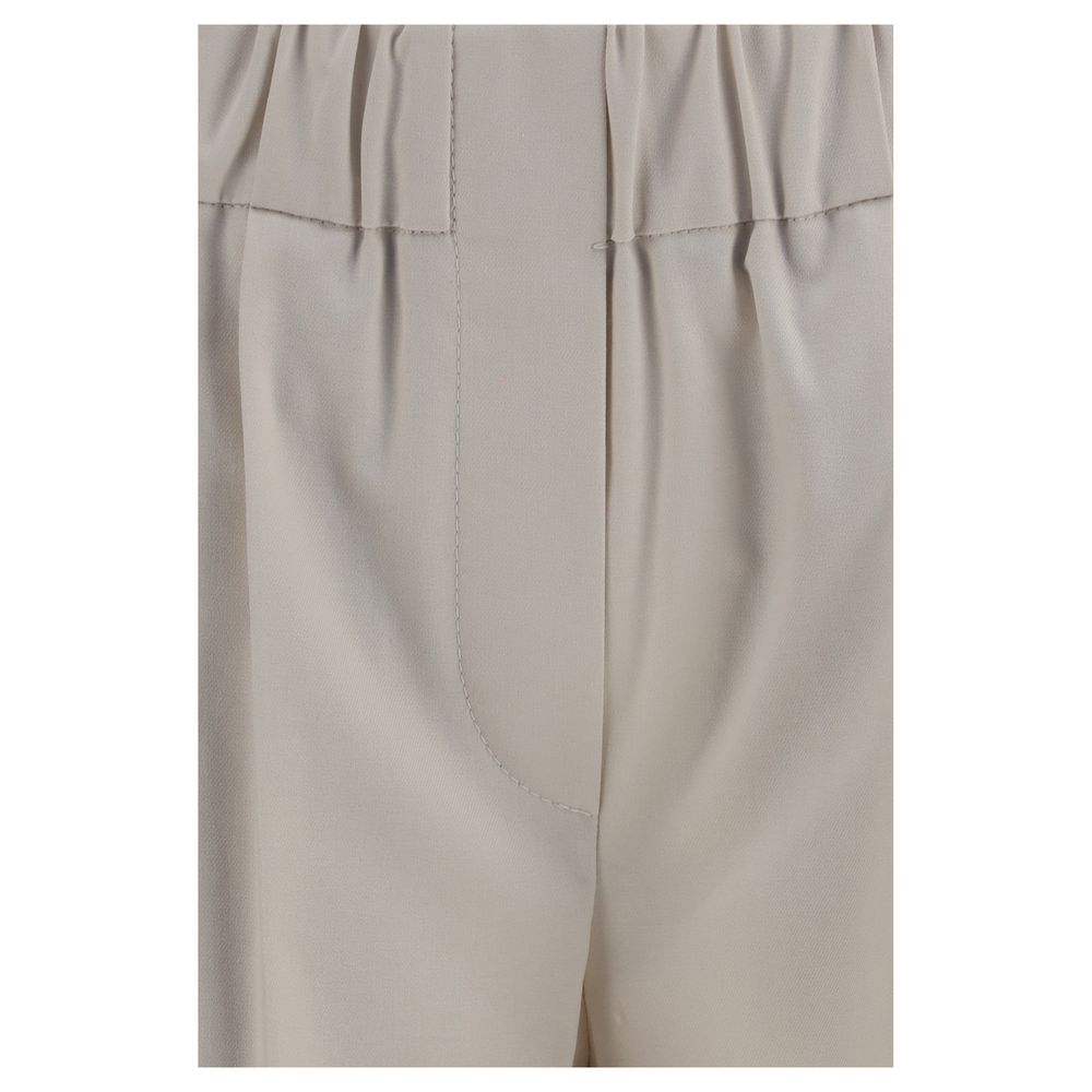 Brunello Cucinelli Beige Cotton Casual Pants | Regal Royce