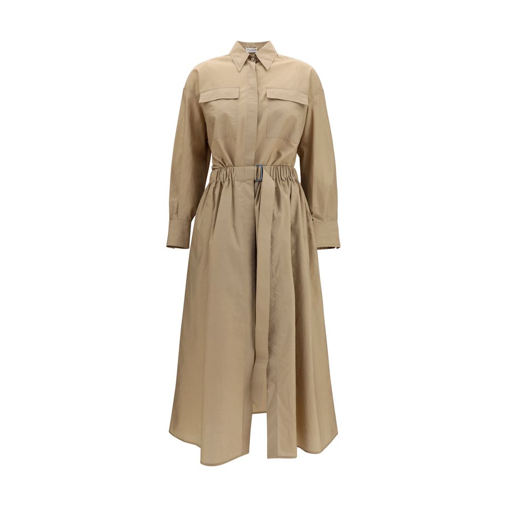 Brunello Cucinelli Beige Cotton Casual Dress | Regal Royce