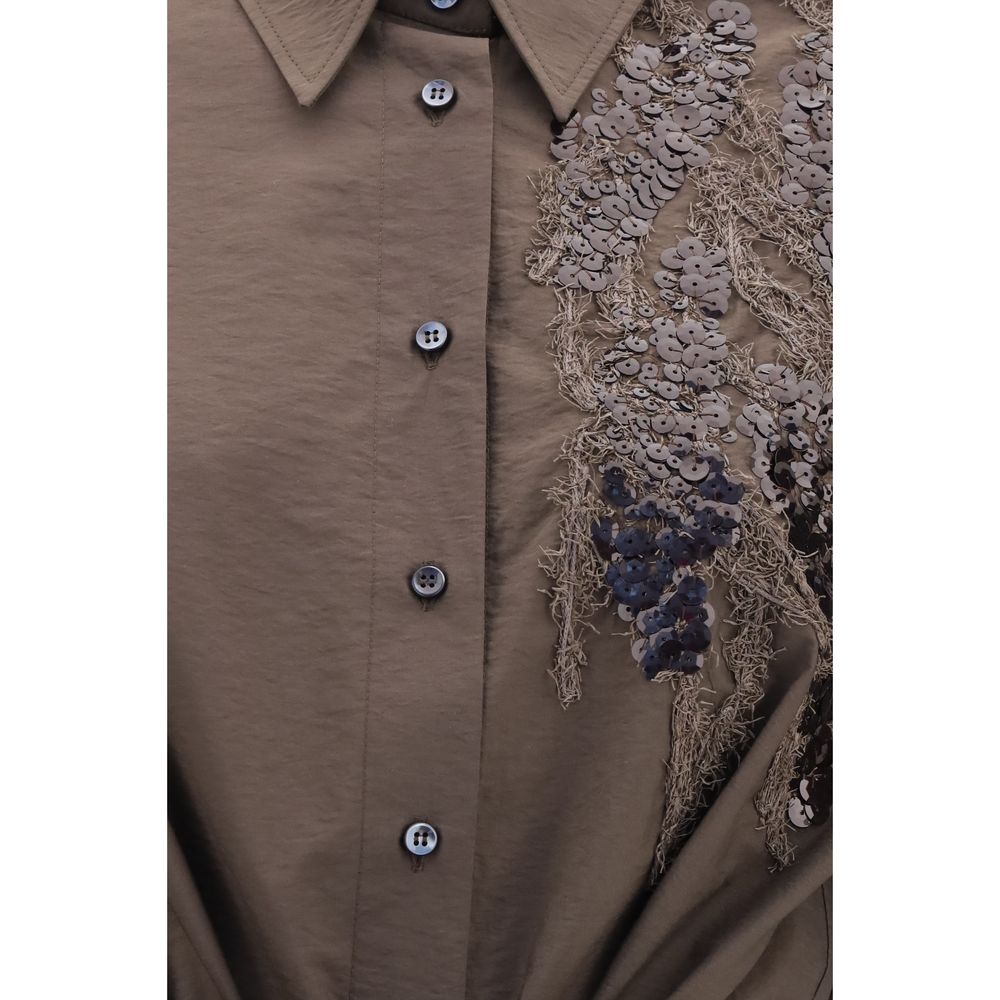 Brunello Cucinelli Brown Cotton Casual Dress | Regal Royce