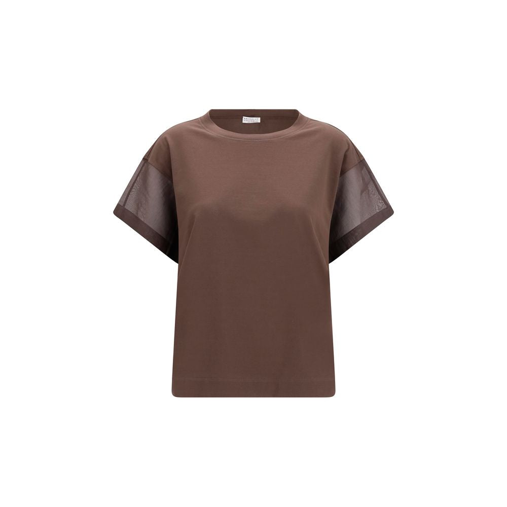 Brunello Cucinelli Brown Cotton T-Shirt | Regal Royce