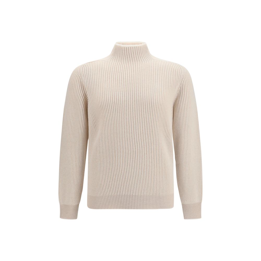 Brunello Cucinelli Beige Cashmere Turtleneck | Regal Royce