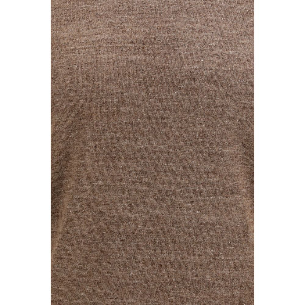 Brunello Cucinelli Brown Linen T-Shirt | Regal Royce