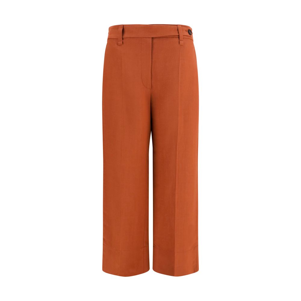 Brunello Cucinelli Brown Viscose Casual Pants | Regal Royce