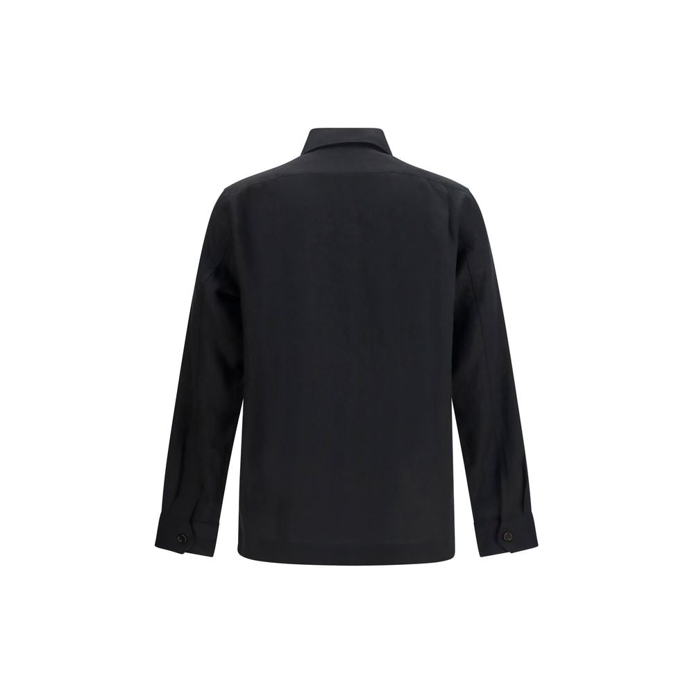 Brunello Cucinelli Black Linen Denim Jacket | Regal Royce