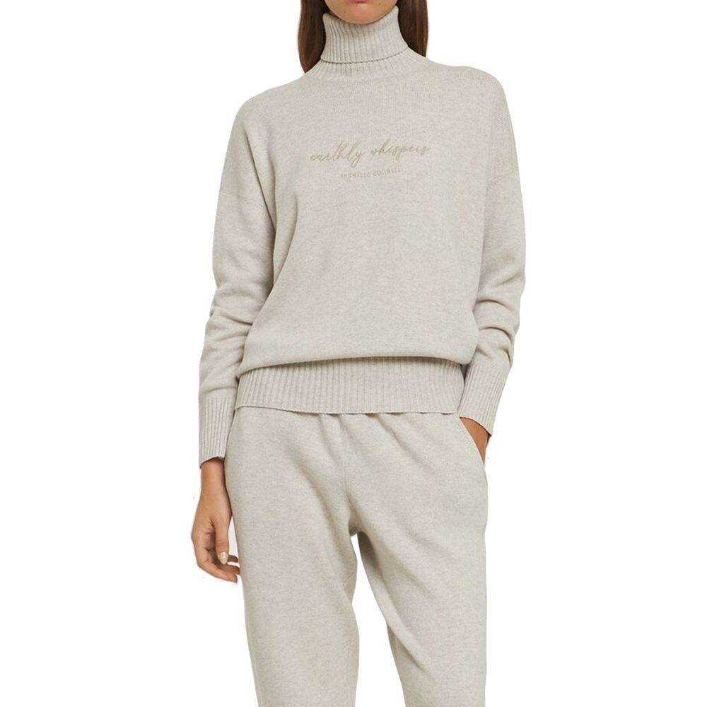 Brunello Cucinelli Beige Cashmere Turtleneck | Regal Royce