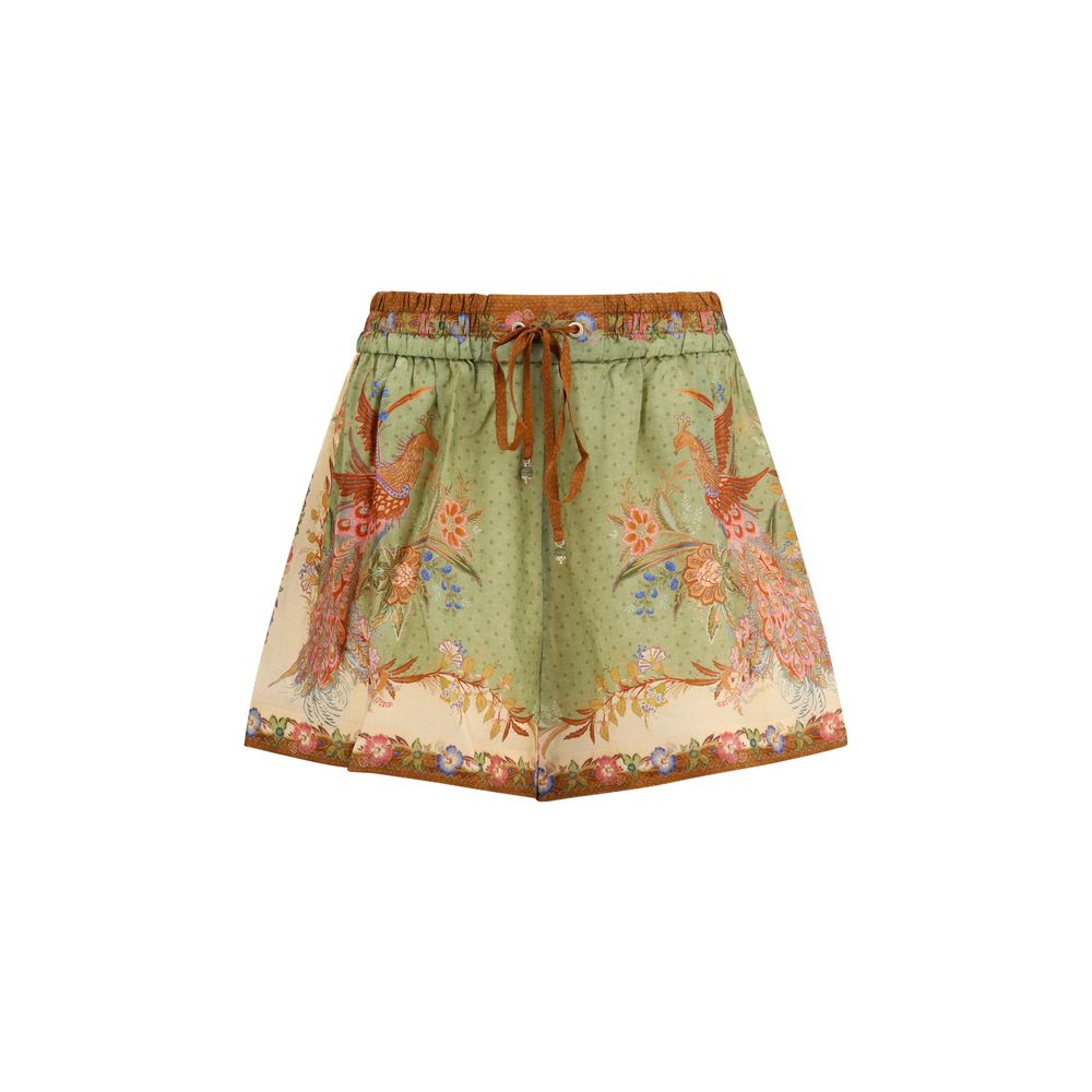 Zimmermann Multicolor Silk Bermuda Shorts | Regal Royce