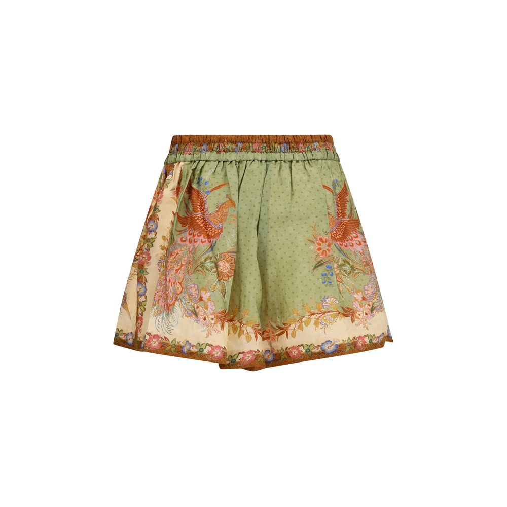 Zimmermann Multicolor Silk Bermuda Shorts | Regal Royce