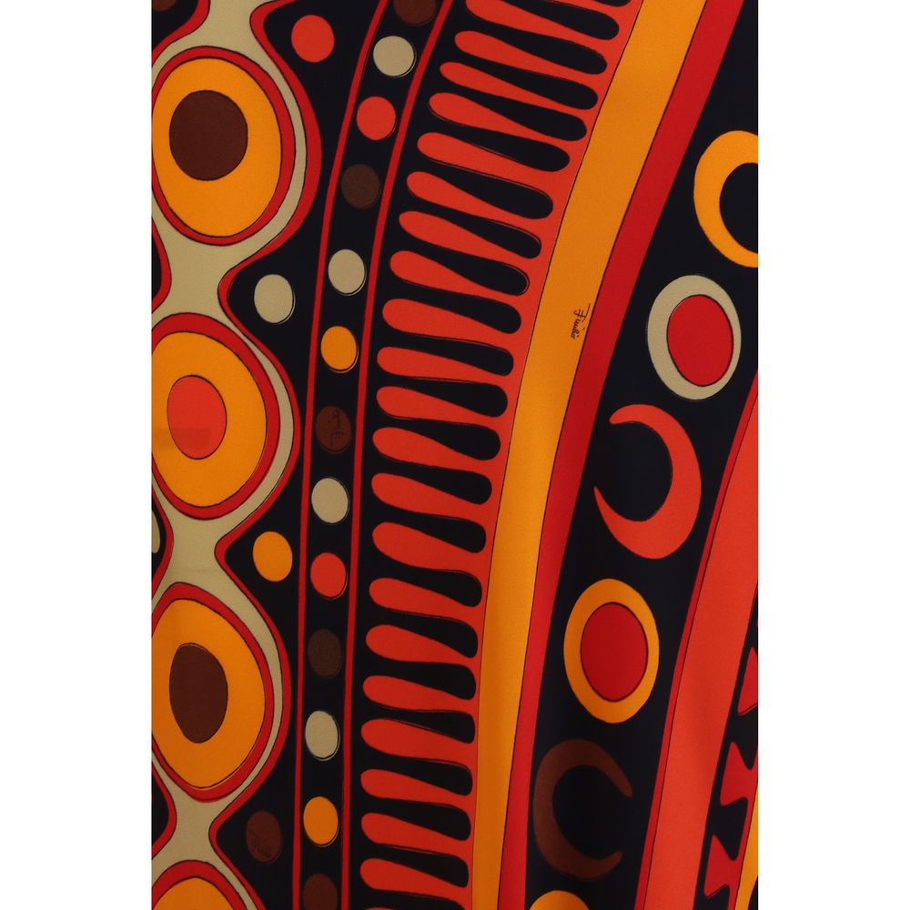 Emilio Pucci Orange Viscose Long Skirt | Regal Royce