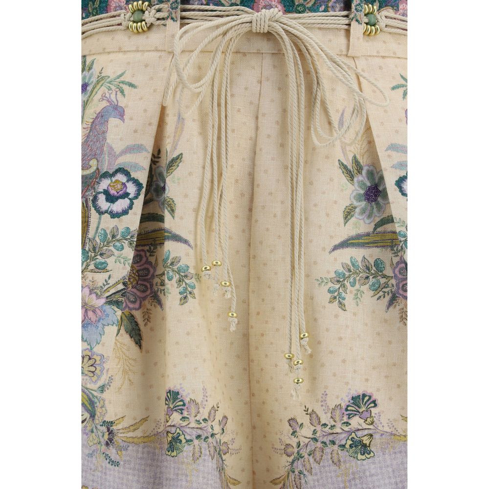 Zimmermann Multicolor Linen Bermuda Shorts | Regal Royce