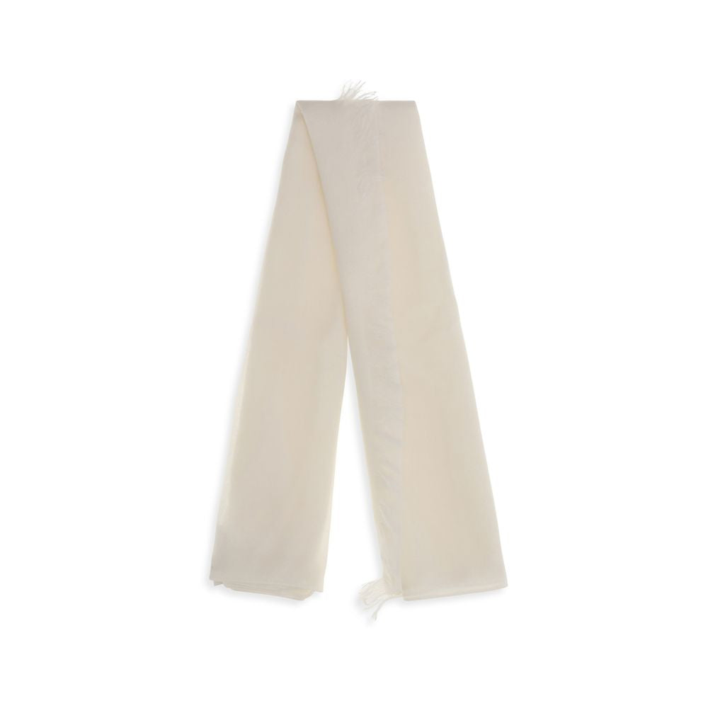 Brunello Cucinelli White Cashmere Foulard | Regal Royce