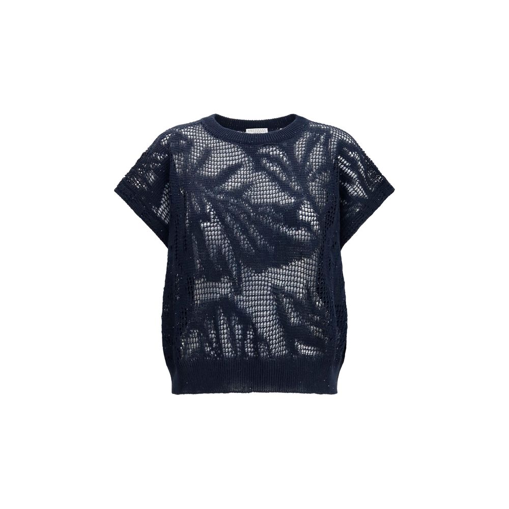 Brunello Cucinelli Blue Linen T-Shirt | Regal Royce