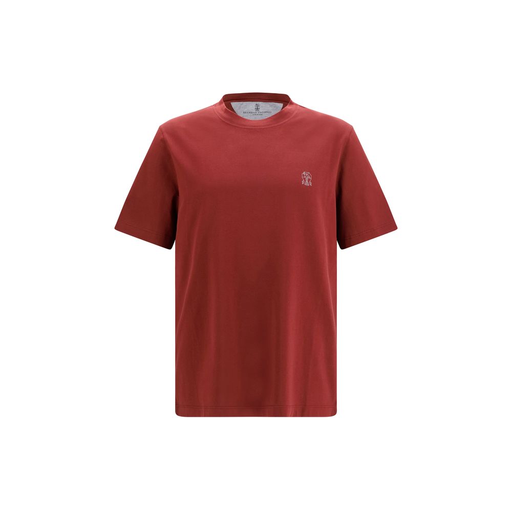 Brunello Cucinelli Bordeaux Cotton T-Shirt | Regal Royce