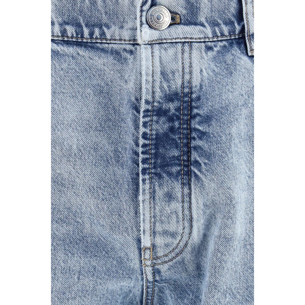 Brunello Cucinelli Blue Cotton Straight-Leg Jeans | Regal Royce