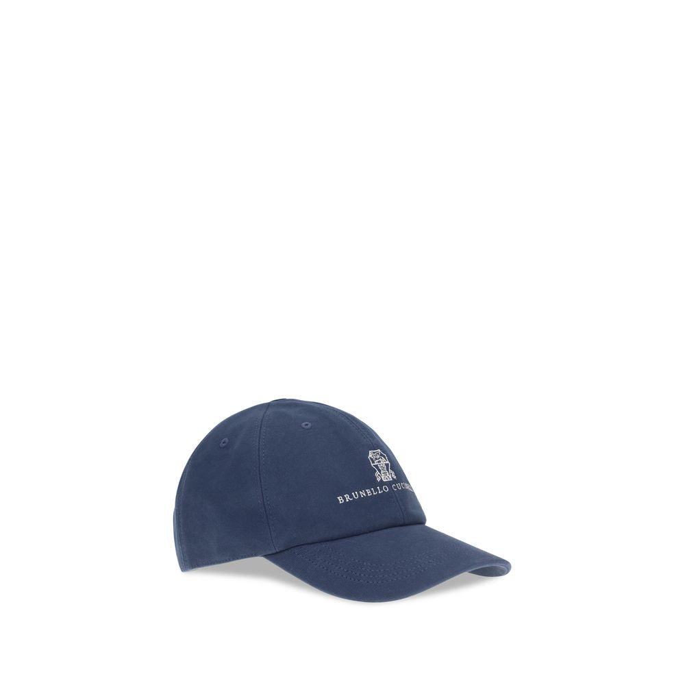 Brunello Cucinelli Blue Cotton Cap (Baseball Hat) | Regal Royce