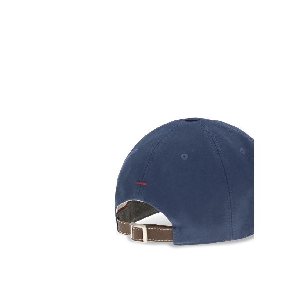 Brunello Cucinelli Blue Cotton Cap (Baseball Hat) | Regal Royce