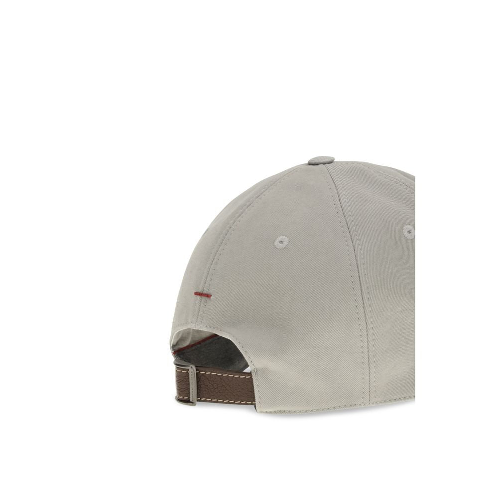 Brunello Cucinelli Gray Cotton Cap (Baseball Hat) | Regal Royce