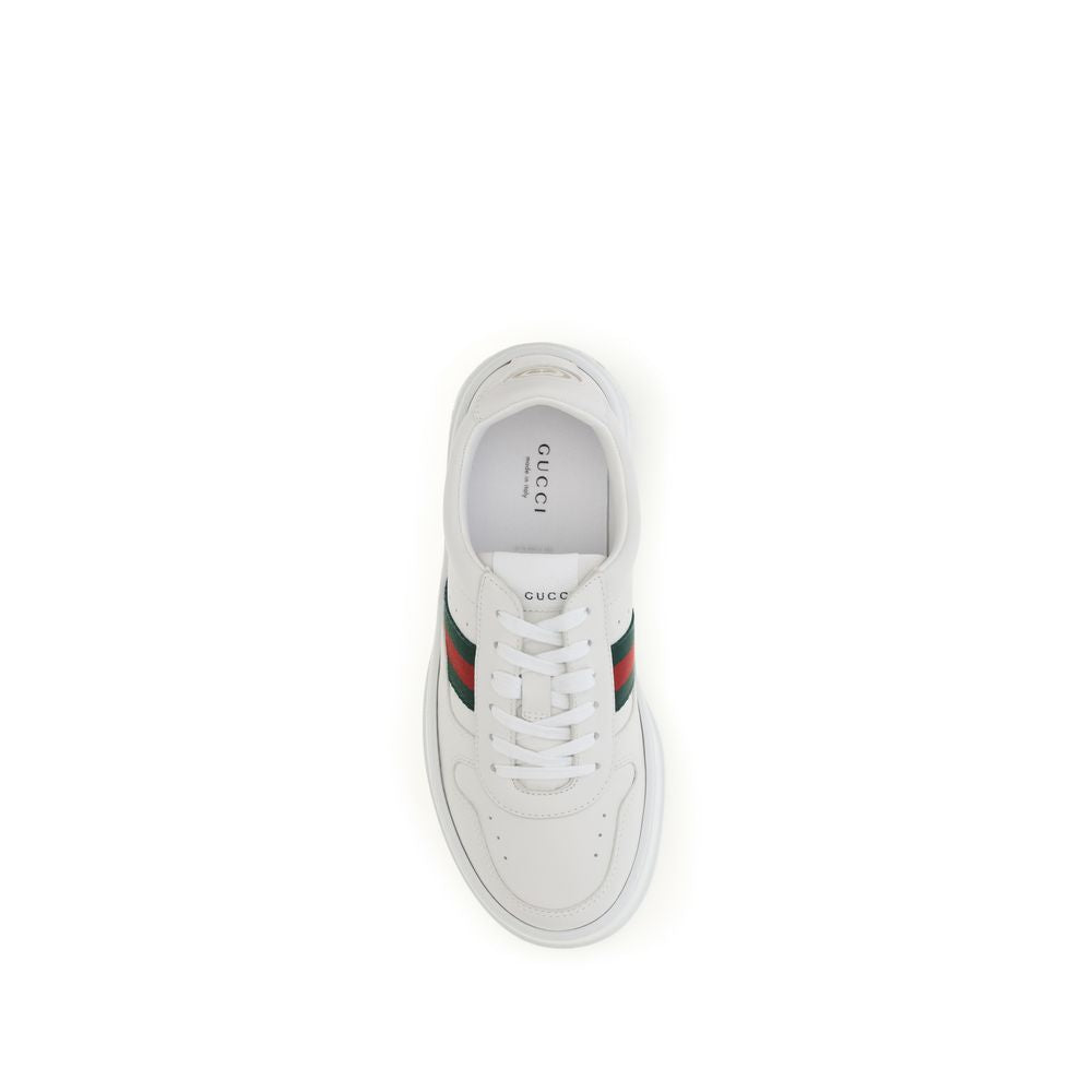 Gucci White Calf Leather Bos Taurus Chunky Sneakers | Regal Royce