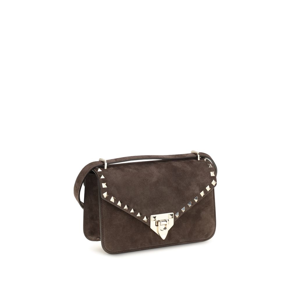 Valentino Garavani Brown Suede Leather Shoulder Bag | Regal Royce
