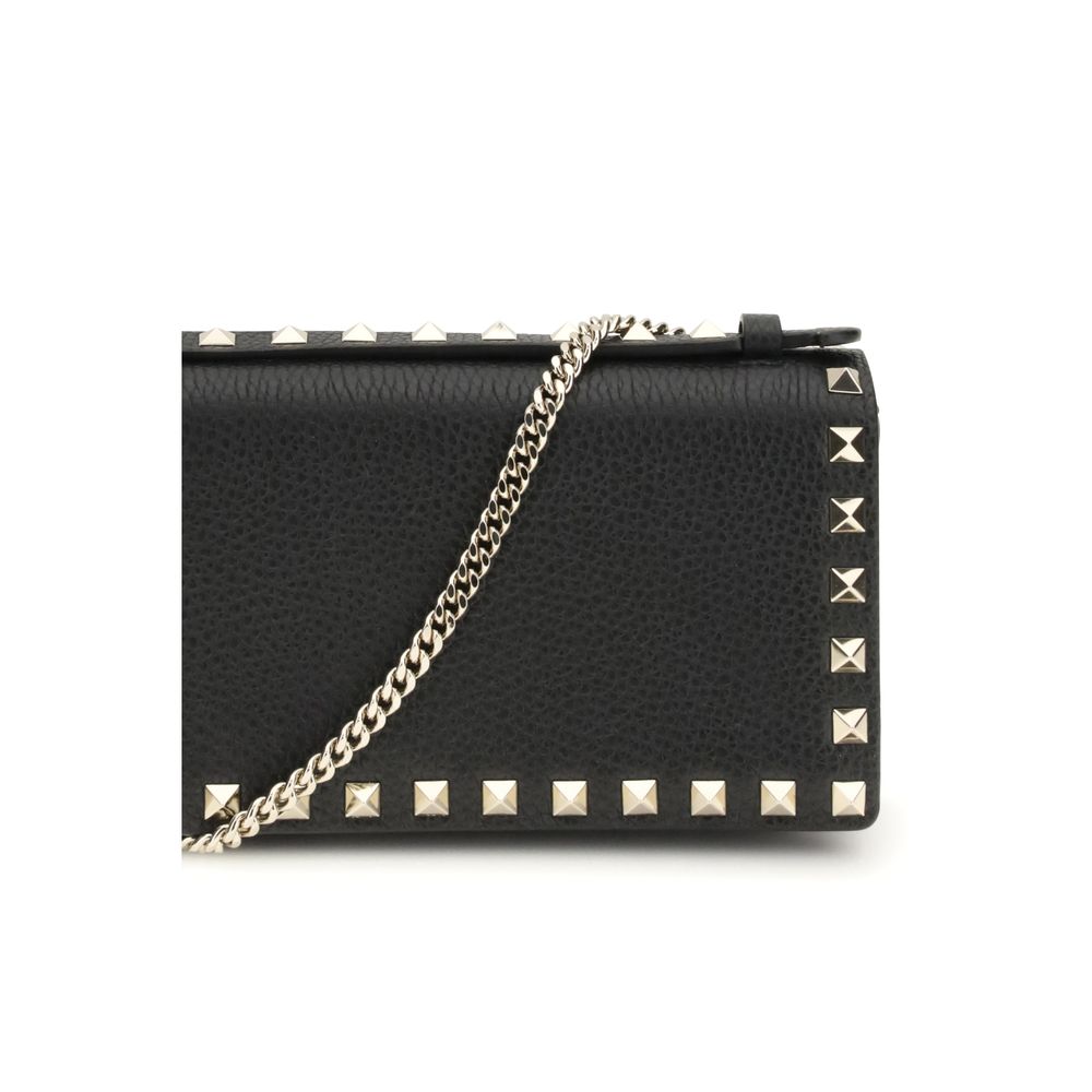 Valentino Garavani Black Calf Leather Bos Taurus Wallet | Regal Royce