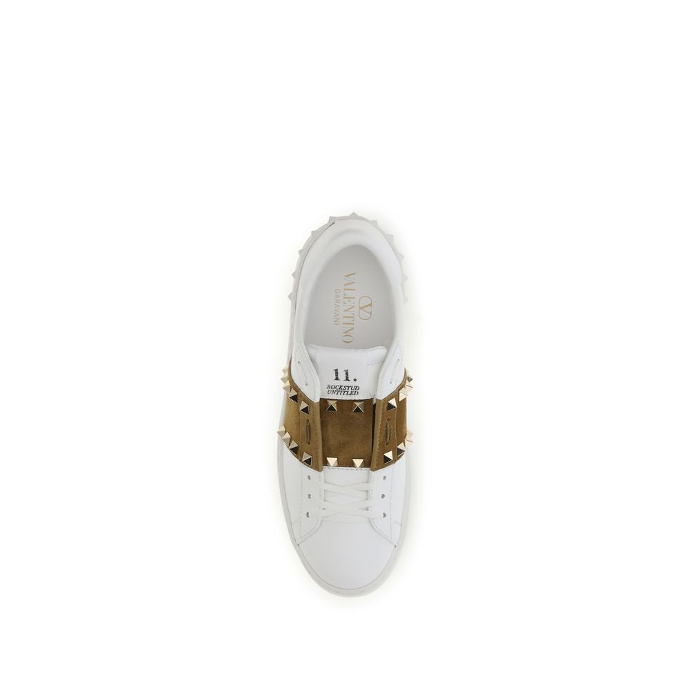 Valentino Garavani White Calf Leather Bos Taurus Sneakers | Regal Royce