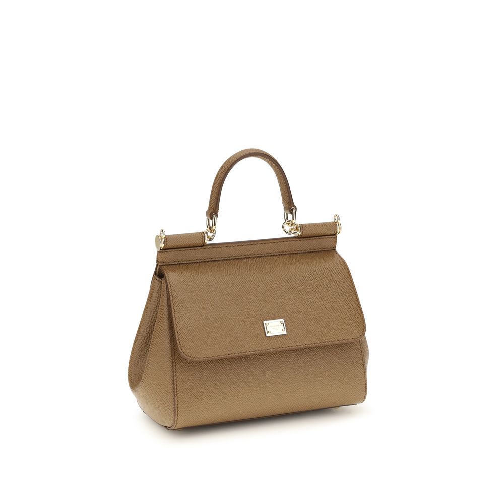 Dolce & Gabbana Beige Calf Leather Bos Taurus Shoulder Bag | Regal Royce