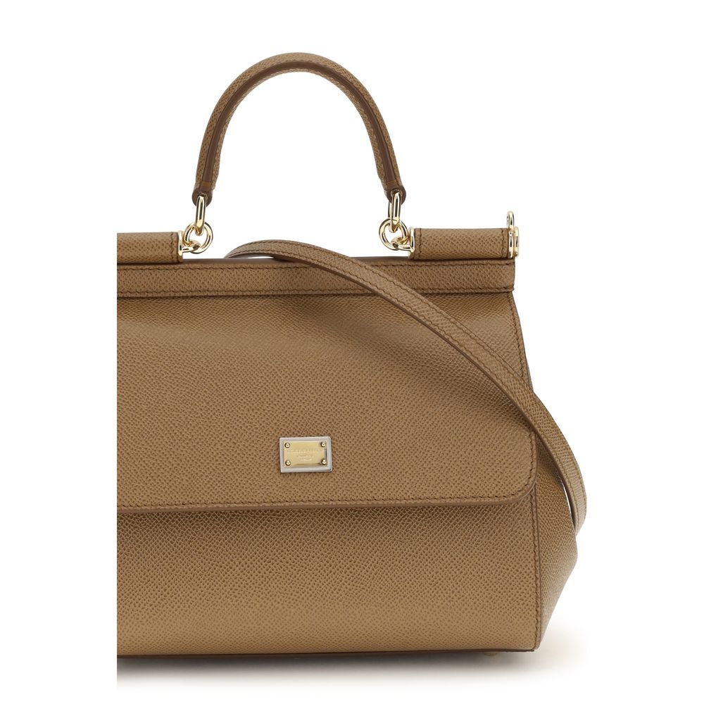 Dolce & Gabbana Beige Calf Leather Bos Taurus Shoulder Bag | Regal Royce