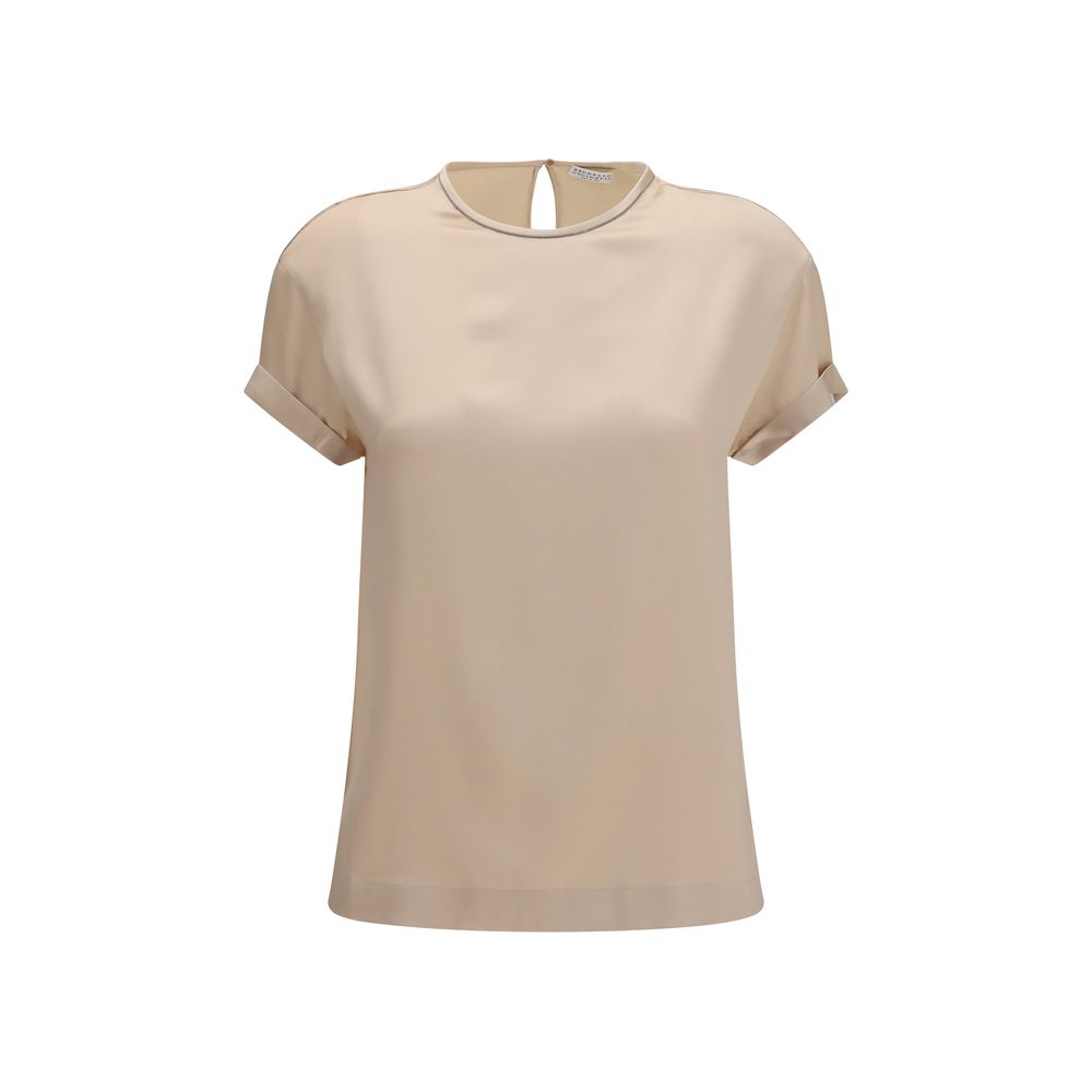 Brunello Cucinelli Beige Elastane Blouse | Regal Royce