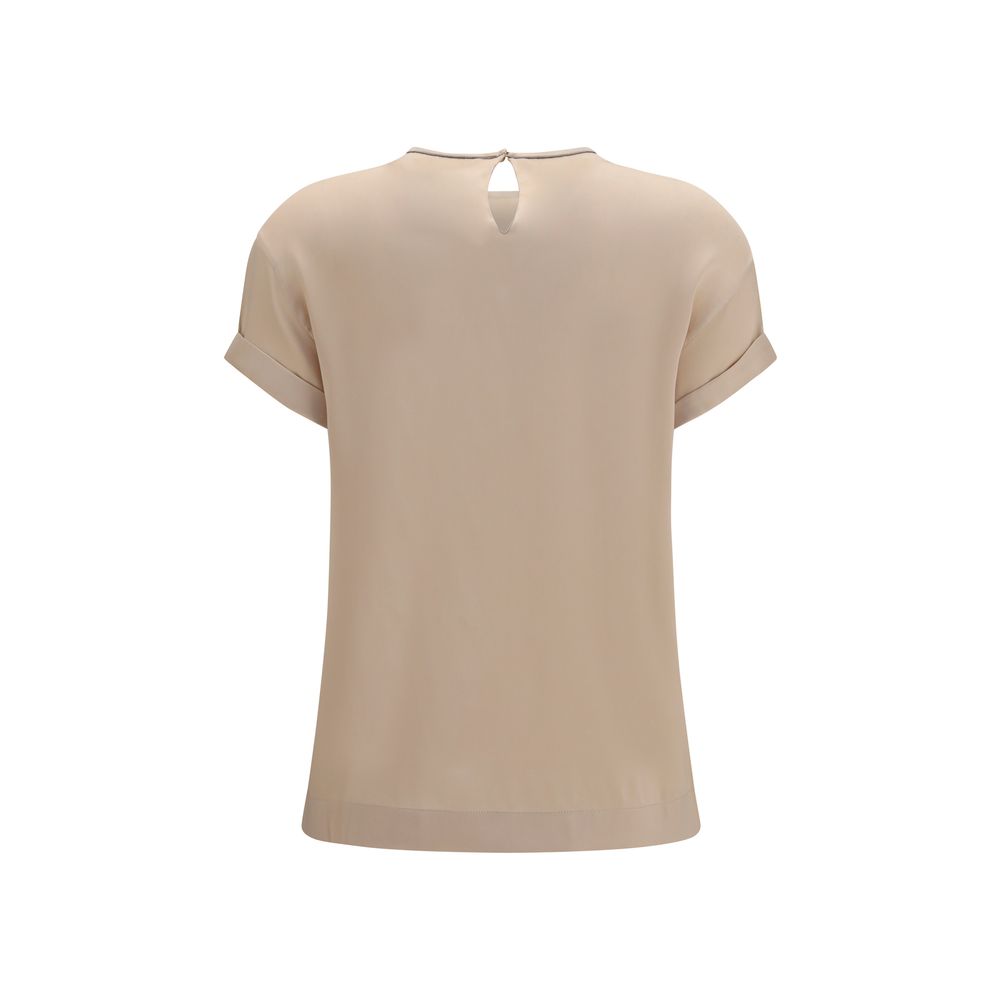Brunello Cucinelli Beige Elastane Blouse | Regal Royce