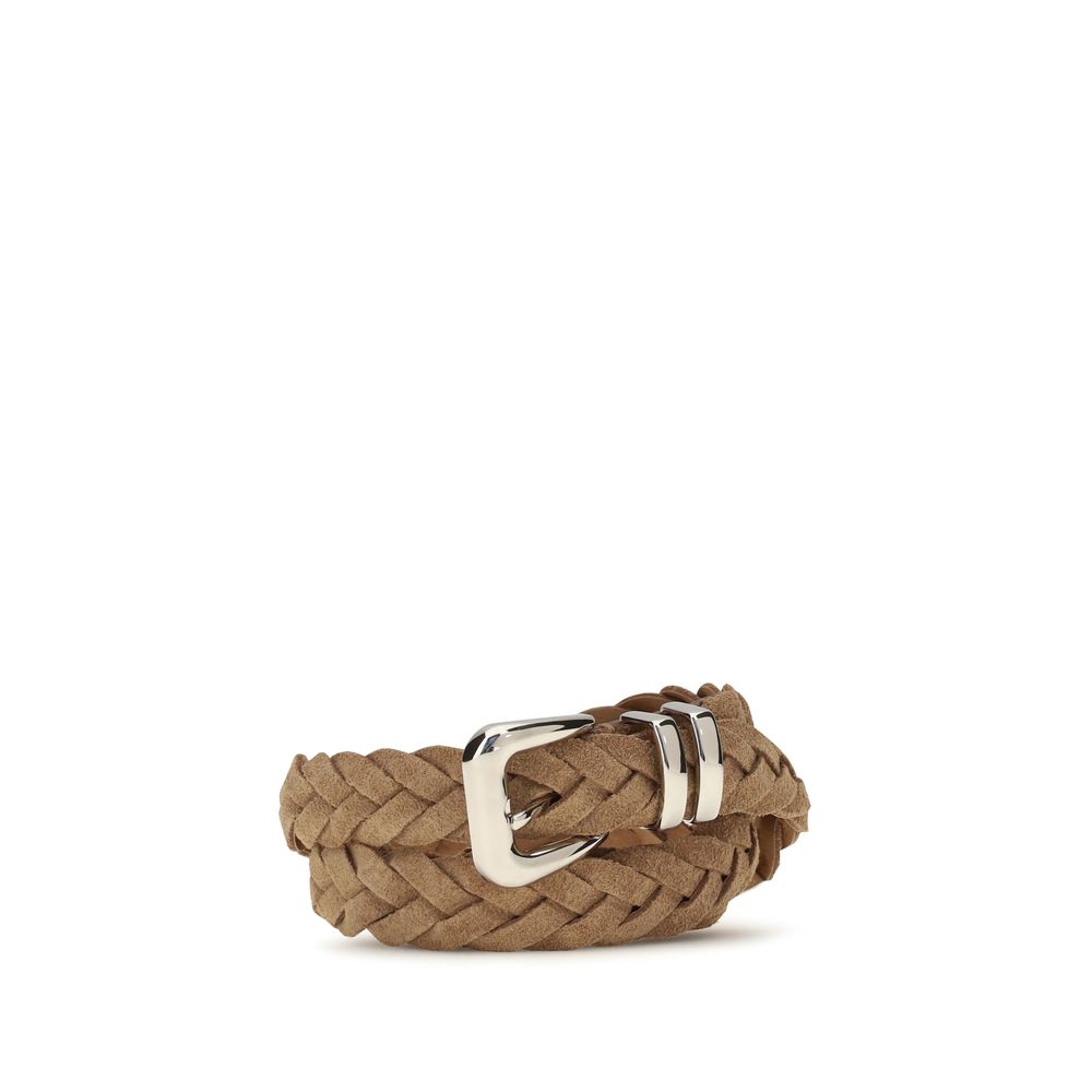 Brunello Cucinelli Beige Calf Leather Bos Taurus Regular Belt | Regal Royce