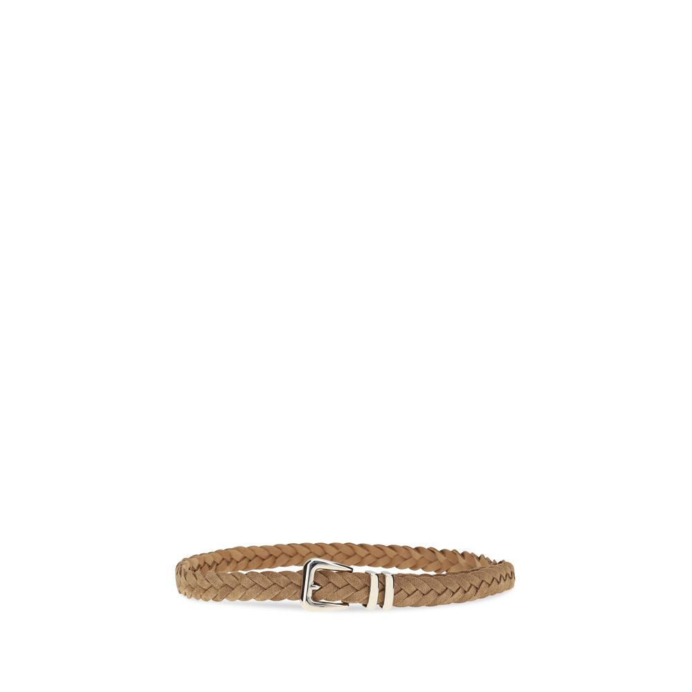 Brunello Cucinelli Beige Calf Leather Bos Taurus Regular Belt | Regal Royce